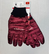Spyder Quilted Snow Tech Gloves Fig Red Women's Medium