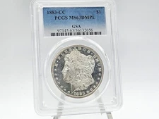 1883-CC PCGS MS63DMPL GSA Morgan Silver Dollar *SPECTACULAR KEY-DATE* 32656