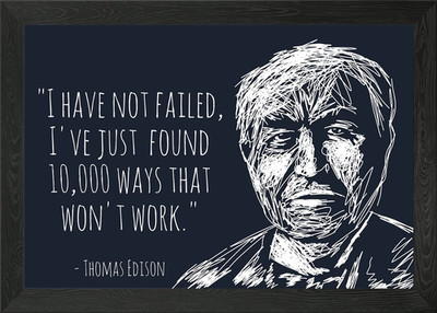 Thomas Alva Edison Gerahmtes Wandbild Poster Leinwanddruck Bild