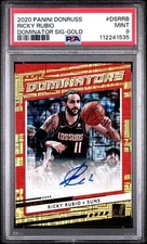 Ricky Rubio 2020-21 Panini Donruss Basketball Dominators Gold 03/10 PSA 9 POP 1