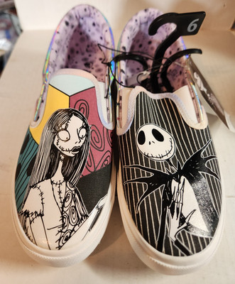The Nightmare Before Christmas Slip On Sneakers Ground Up Disney size 6 New