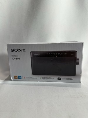 Sony ICF-306 Portable AM/FM Radio W/ Carrying Handle Battery Powered Open Box