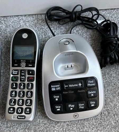 BT 4600 Duży przycisk Telefon bezprzewodowy Podwójna słuchawka Dom Odbieranie Telefon Blokowanie połączeń - Zdjęcie 2 z 16