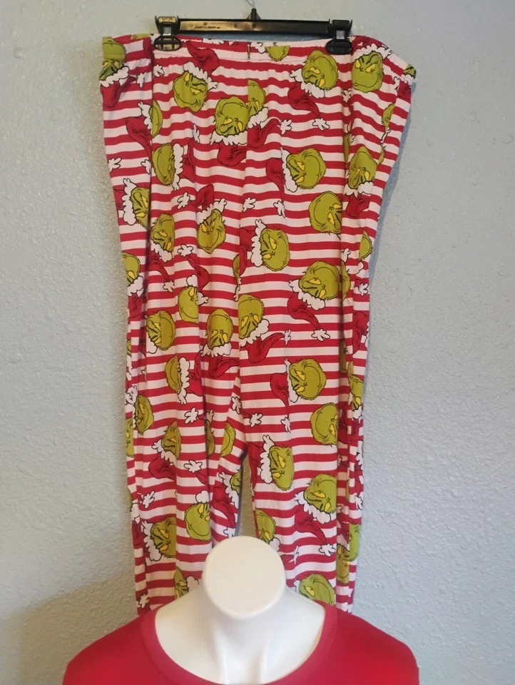 Juego de pijama Dr Seuss The Grinch Navidad para mujer Go Grinch Or Go Home talla 2XL Foto 4 de 4