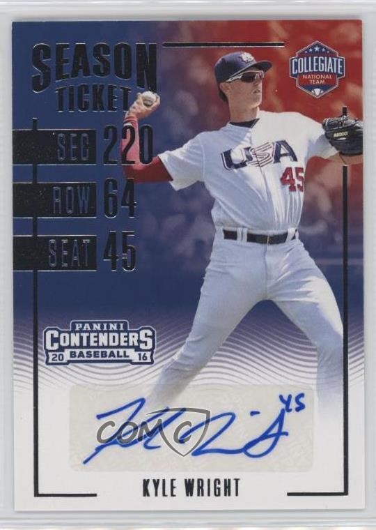 2016 Panini Elite Extra Edition USA Baseball Contenders Kyle Wright Auto 1b6b