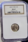 2005 P SMS Roosevelt Silver Dime NGC MS67