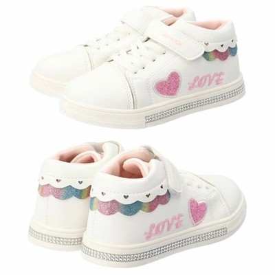 Children Casual White Shoes for Girls US 11 Little Kid (run small) School Casual