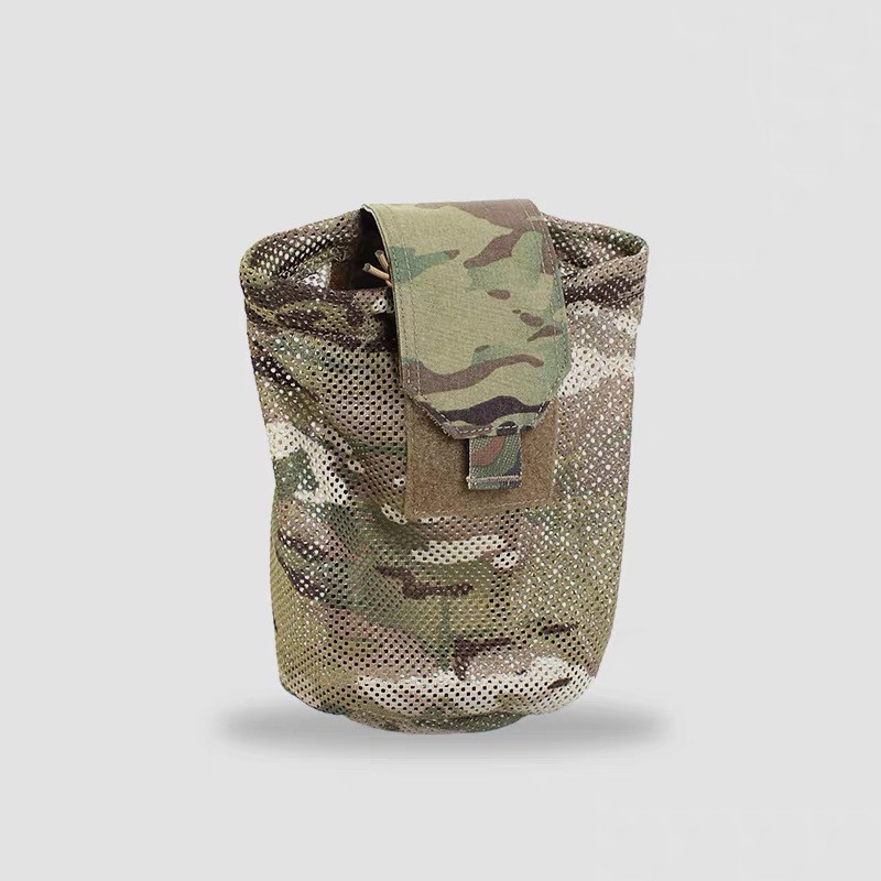 Tactical Folding Mesh Recycling Bag Tactical Sundry Bag ROLL UP OTB Molle Pouch