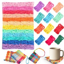 1200 PCS Weaving Loom 12 Color Potholder Loops 7 inch Durable Nylon DIY Craft...