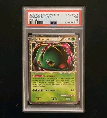Pokemon - Meganium - HGSS08 - Black Star Promo - PSA 3