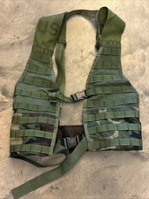 USGI MILITARY WOODLAND CAMO MOLLE II FIGHTING LOAD CARRIER VEST FLC