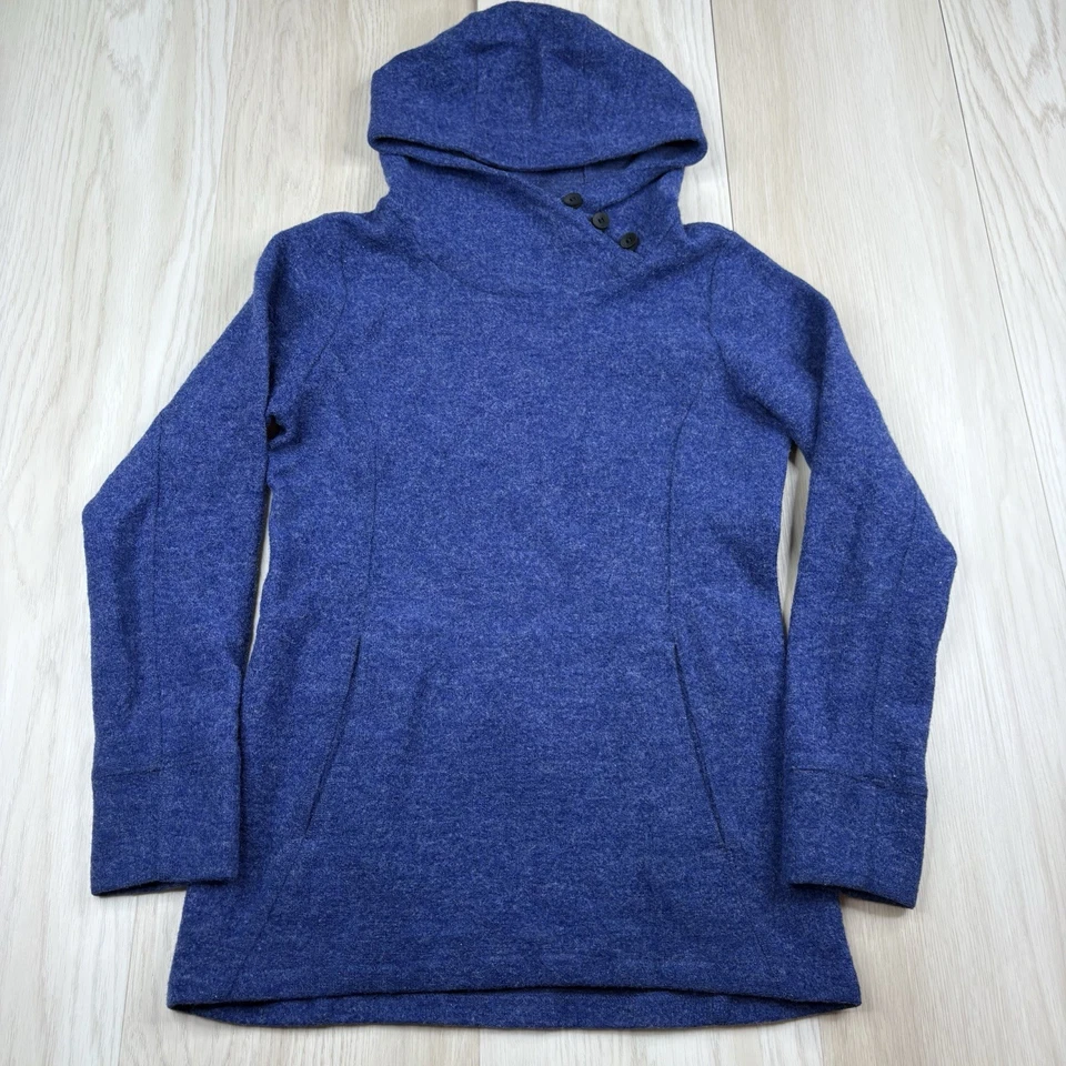 Ibex Merino Wool Reese Pullover Baselayer Hiking Blue Hoodie Women’s Size XS - Image 2 of 4