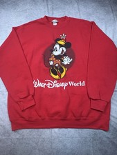 Walt Disney World Sweatshirt Womens XL Red Minnie Mouse Crewneck Made In USA VTG