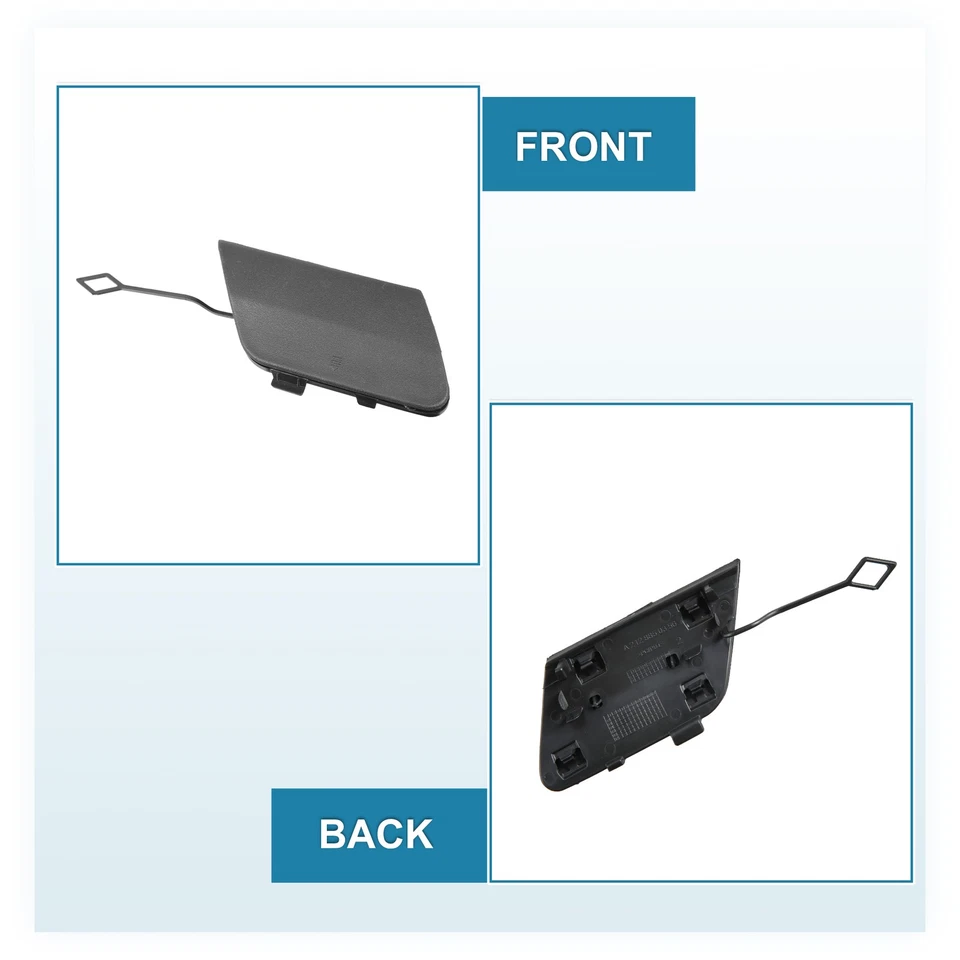 Tampa de gancho de reboque parachoque traseiro de carro 2128850356 para Mercedes-Benz E200 14-16 preta - Imagem 3 de 4