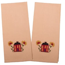 Country Towel (Set of 2), 18" x 28", Tan
