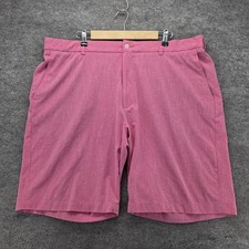 Walter Hagen Shorts Mens 42 Pink 11 Majors Golf Performance Stretch Flat Front