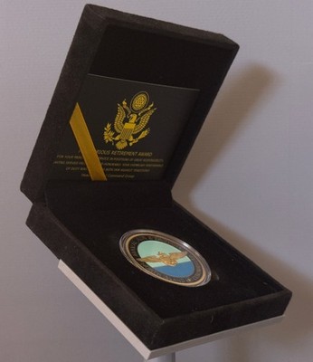U.S. Navy North Island Naval Air Station Coronado Challenge Coin in Display Case