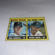 Mike Andres Reggie Smith Red Sox’s Signed Topps -1967 Rookie Stars Card. rookie card picture