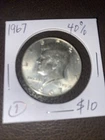 1967 40% Silver Kennedy Half Dollar. $10