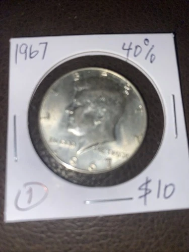 1967 40% Silver Kennedy Half Dollar. $10