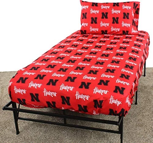 Everything Comfy Sized 3 Piece Sheet Set, Team Color Twin Nebraska Cornhuskers - Image 2 of 4