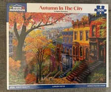 White Mountain 1000-Piece Jigsaw Puzzle Autumn In The City Bonus Poster NEW