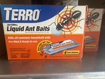3 PK Terro Ant Killer ll Liquid Baits 6 Pre-Filled Ready-To-Use Bait Stations