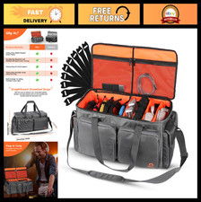 Heavy Duty DJ Cable Bag Organizer - Travel Gig Case with Detachable Dividers, Pa