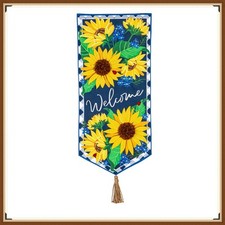 EVERGREEN GARDEN FLAG  SUNFLOWER WELCOME  EVERLASTING IMPRESSIONS - BRAND NEW