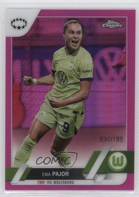 2022-23 Chrome UEFA Women's Champions League Pink Prism Refractor Ewa Pajor r5f