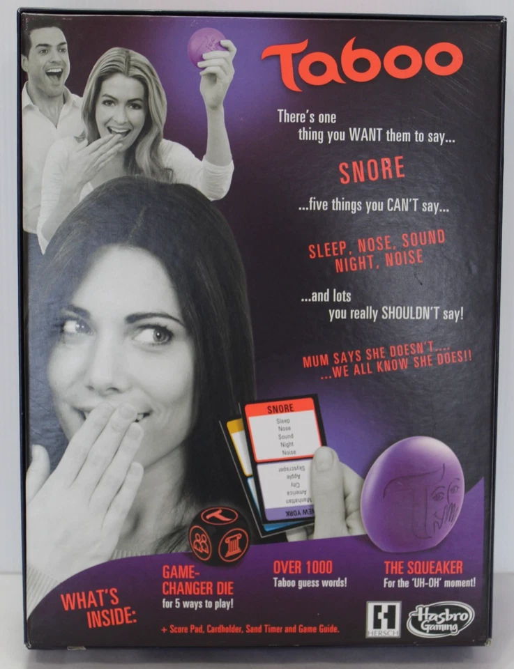 Taboo Board Game Of Unspeakable Fun Over 1000 Taboo Words 4+ Player Guessing VGC - Image 3 of 4