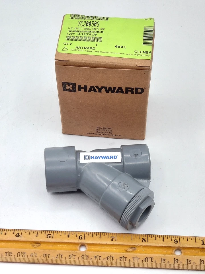 Válvula de retención en Y industrial Hayward YC20050S 1/2" CPVC CON EXTREMOS DE ENCHUFE 1/2 PULGADA *NUEVA* Foto 4 de 4