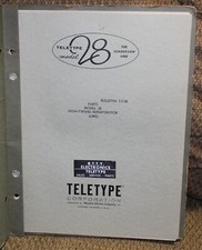 Teletype Bulletin 1172B - Parts Model 28-Non Typing Reperforator