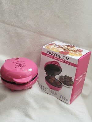 Nostalgia MyMini Lava, Donut, Muffin And Bundt Cake Maker Pink NEW