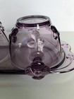 MCM Vintage Czech Lilac Glass Sugar Creamer With Tray Clover Pattern — photo 5