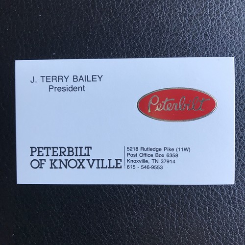 Vintage Business Card - President of Peterbilt of Knoxville, J. Terry Bailey - 第 1/1 張圖片