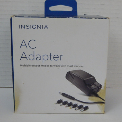 Insignia ~ Universal Multi Voltage AC Adapter w/7 Common Tips