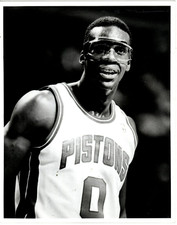 8x10 TYPE 1 PHOTO by BETSY ROWE of DETROIT PISTONS - ORLANDO WOOLRIDGE