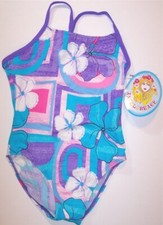 NWT Angel Beach Girl's Tropical Floral 1 Pc. Swimsuit, Size 12, 30
