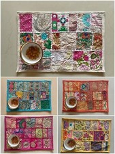 Indian Handmade Cotton Table Dinning Placemat Runner Boho Patchwork Place mats.
