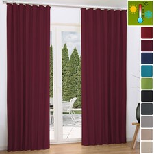 2x Vorhang Thermo Blickdicht Kräuselband Gardine Gardinen 2er Thermogardine Uni