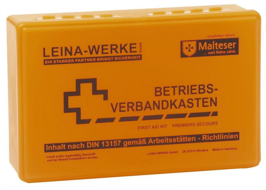 LEINA Betriebsverbandkasten, Inhalt DIN 13157, orange
