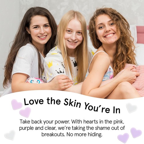Grace & Stella Pimple Patches for Face (Heart, 36 Count) - Hydrocolloid Acne Pat - Picture 5 of 8