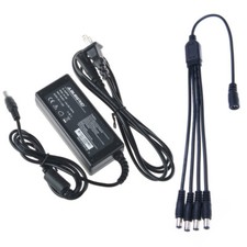 DC 12V 3A AC Power Supply Adapter 3000mA for CCTV Camera with 4 port pigtail