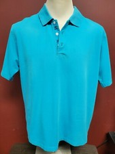 BURBERRY Golf Men  s Blue Polo-Rugby Cotton Short Slv Shirt XL Hong Kong