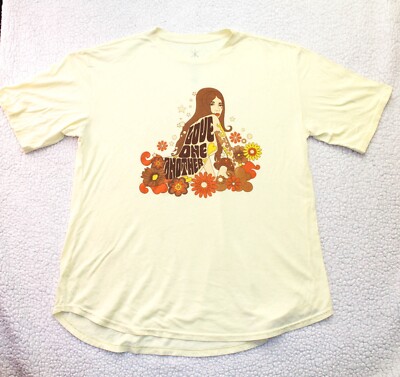 Love One Another Life Clothing Women's T-Shirt Yellow Short Sleeve