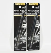 2 Loreal Pencil Perfect Self-Advancing Eyeliner #190 CARBON BLACK