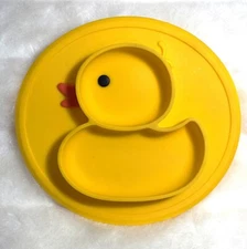 Yellow Duck Wrapables Silicone Placemat Suction Food Plate for Baby Toddler NEW