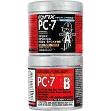 PC Products PC-7 Epoxy Adhesive Paste, Two-Part Heavy Duty, 1/2lb in Two Cans,