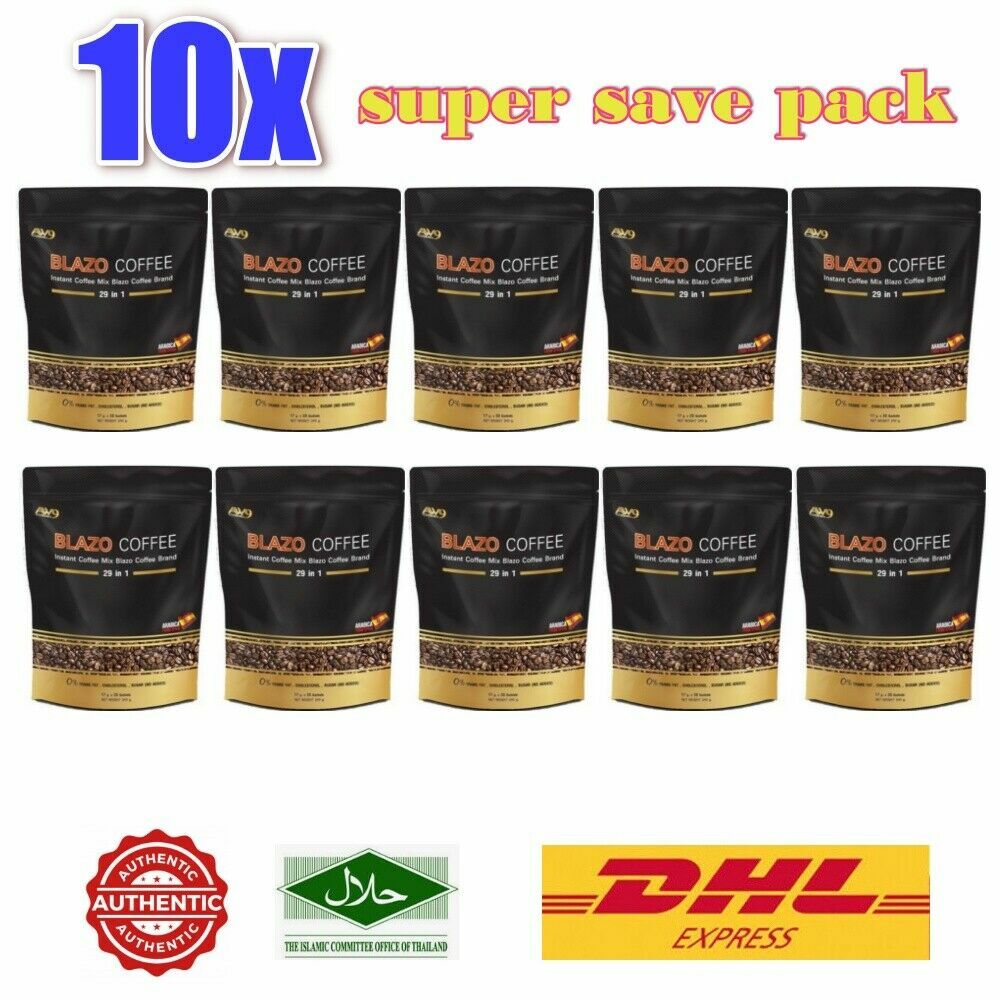 Blazo 29-in-1 Instant Thai Coffee Mix – 10 Sachets, Slimming & Healthy Herbal Blend